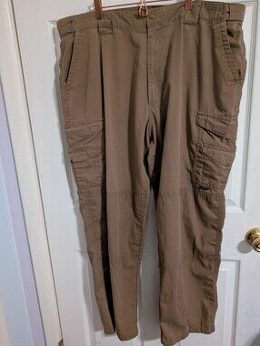 Tru-Spec 24-7 Series Original Tactical Cargo Pants Brown Ripstop Size 44x30
